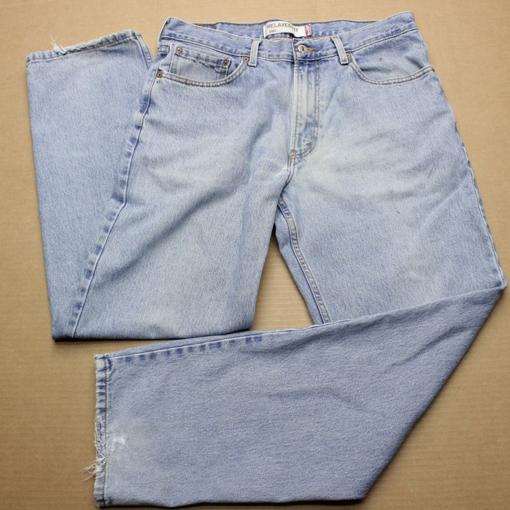 Levi's 550 Relaxed Fit Jeans Mens 34x32 Light Wash Denim Tapered Leg Vintage Y2K